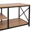 Home4you TV-laud STUDY 140x40xH465cm tamm/must_05 - 40851 - 4741243408517 - BauMarket.ee
