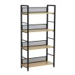 Home4you Riiul HECTOR 60x28xH121cm saar/must_01 - 40861 - 4741243408616 - BauMarket.ee