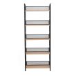 Home4you Riiul HECTOR 60x28xH154cm saar/must_03 - 40862 - 4741243408623 - BauMarket.ee