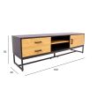 Home4you TV-laud AMSTERDAM 160x40xH50cm tamm/mus_02 - 45031 - 4741451450315 - BauMarket.ee
