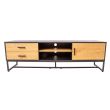 Home4you TV-laud AMSTERDAM 160x40xH50cm tamm/mus_03 - 45031 - 4741451450315 - BauMarket.ee
