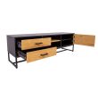 Home4you TV-laud AMSTERDAM 160x40xH50cm tamm/mus_04 - 45031 - 4741451450315 - BauMarket.ee