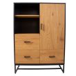 Home4you Kummut AMSTERDAM 100x40xH140cm tamm/mus_03 - 45035 - 4741243450356 - BauMarket.ee