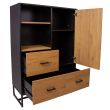 Home4you Kummut AMSTERDAM 100x40xH140cm tamm/mus_04 - 45035 - 4741243450356 - BauMarket.ee