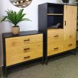 Home4you Kummut AMSTERDAM 100x40xH140cm tamm/mus_09 - 45035 - 4741243450356 - BauMarket.ee