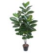 Home4you Kunstpuu WIND RUBBER PLANT H130cm_01 - 84686 - 4741243846869 - BauMarket.ee