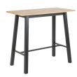 Home4you Baarilaud CHARA 117x58xH105cm tamm/must_01 - AC75078 - 5705994985337 - BauMarket.ee
