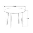 Home4you Söögilaud ROXBY D105xH76cm must_04 - AC85624 - 5713941107022 - BauMarket.ee