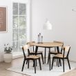 Home4you Söögilaud ROXBY D105xH76cm tamm/must_06 - AC85661 - 5713941107497 - BauMarket.ee