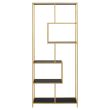 Home4you Riiul SEAFORD 77x35xH185cm must/kuldne_03 - AC88159 - 5713941137203 - BauMarket.ee