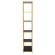 Home4you Riiul SEAFORD 77x35xH185cm must/kuldne_04 - AC88159 - 5713941137203 - BauMarket.ee