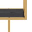 Home4you Riiul SEAFORD 77x35xH185cm must/kuldne_07 - AC88159 - 5713941137203 - BauMarket.ee