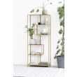 Home4you Riiul SEAFORD 77x35xH185cm must/kuldne_09 - AC88159 - 5713941137203 - BauMarket.ee