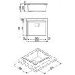 Valamu Smeg Rigae 57 cm pealt paigaldatav käsitsi graniit titaan_02 - VZ57CT - 8017709251819