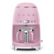 Filterkohvimasin Smeg 50`ndate stiil pastellroosa_01 - DCF02PKEU - 8017709302993