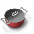 Haudepott Smeg 24cm 2 käepidet klaas kaanega punane_03 - CKFC2411RDM - 8017709296568