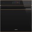 Ahi auru- ja mikrolainefunktsiooniga Smeg Dolce Stil Novo 68 l A+ aurupuhastus must/vask_01 - SO6606WAPNR - 8017709292423