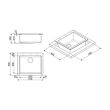 Valamu Smeg 57 cm RIGAE® pealt paigaldatav käsitsi graniit valge_02 - VZ57B - 8017709183356