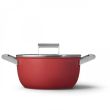 Haudepott Smeg 24cm 2 käepidet klaas kaanega punane_01 - CKFC2411RDM - 8017709296568