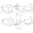 Mikrolaineahi Smeg Linea integreeritav 20 l 1000/800 W must_02 - FMI120B3 - 8017709325435