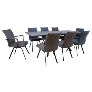 Söögilauakomplekt Home4you EDDY-2 laud, 8 tooli (