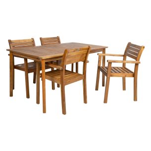 Aiamööblikomplekt Home4you FORTUNA laud ja 4 tool