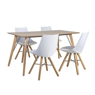 Söögilauakomplekt Home4you HELENA laud, 4 tooli (