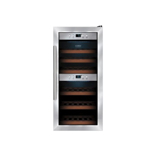 Caso | Wine cooler | WineComfort 24 | Energy efficiency class G | Free standing | Bottles capacity 24 | Cooling type Compressor technology | Stainless steel/Black