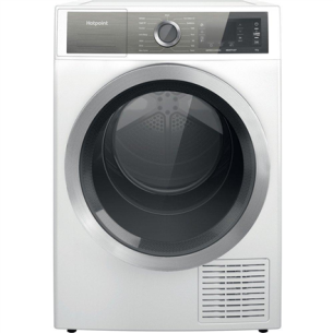 Hotpoint | H8 D94WB EU | Dryer machine | Energy efficiency class A+++ | Front loading | 9 kg | Condensation | LCD | Depth 64.9 cm | White