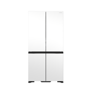 Hitachi | Refrigerator with Vacuum compartment | R-WB640VRU0X-1 (MGW) | Energy efficiency class E | Free standing | Side by side | Height 184 cm | No Frost system | Fridge net capacity 372 L | Freezer net capacity 197 L | Display | 40 dB | Matt Glass Whit