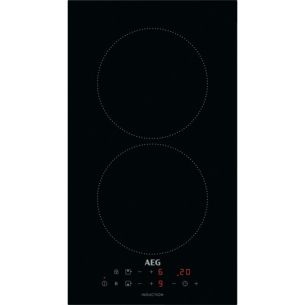 Pliidiplaat AEG, Domino, 2 x induktsioon, 29 cm, must, lõigatud servad